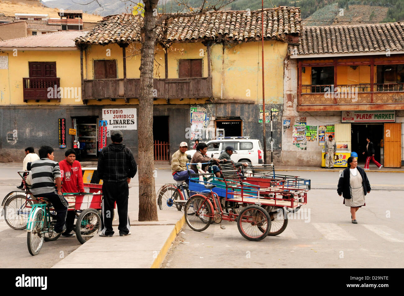 Tricycle Carts, Peru Stock Photo