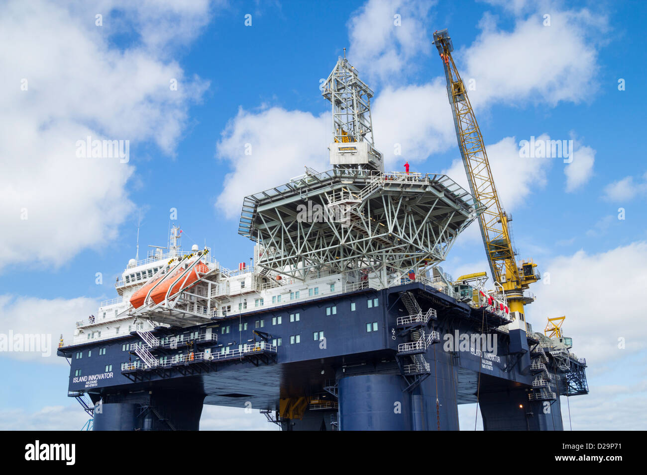 Semi submersible drilling rig, Island Innovator, Stock Photo