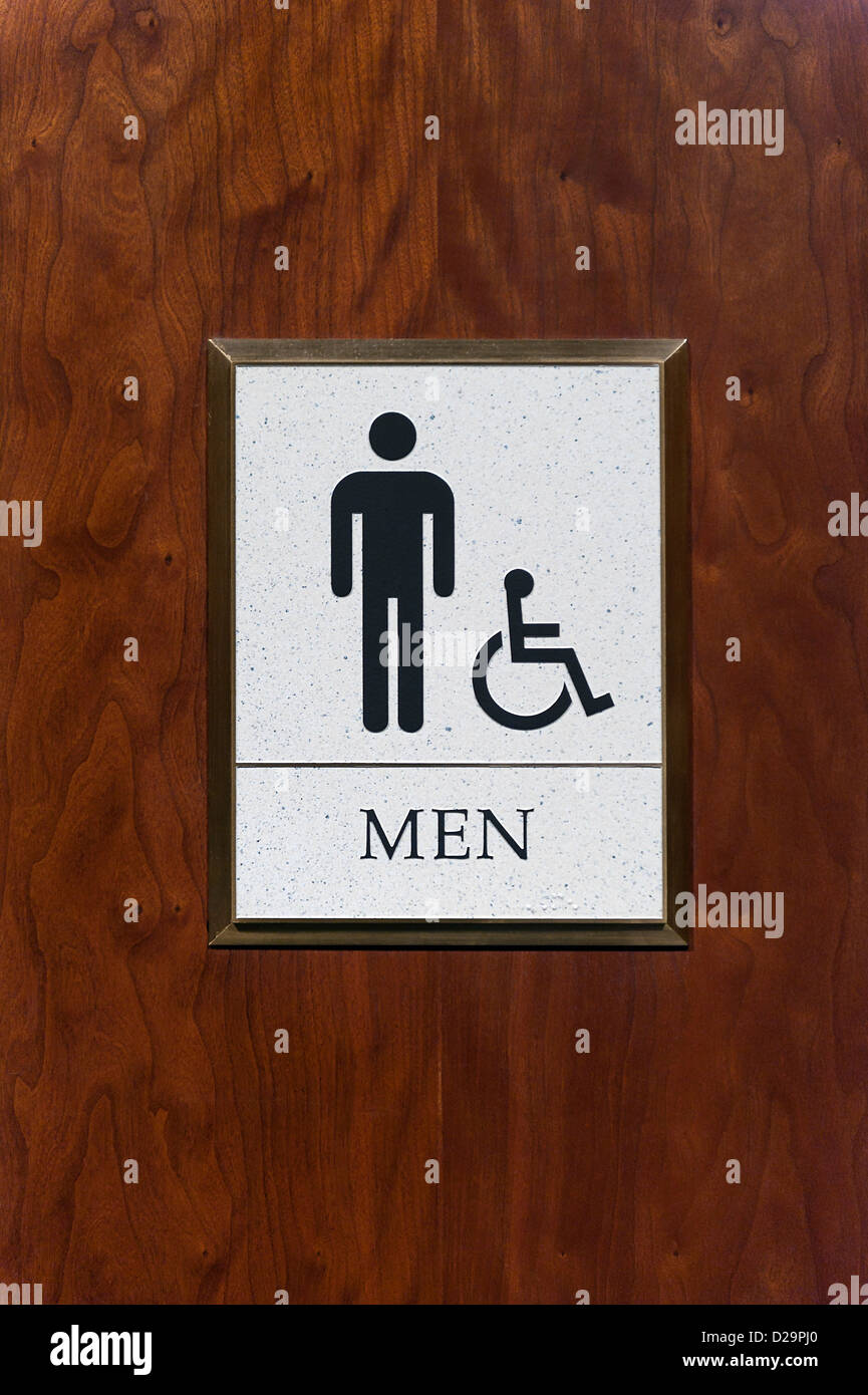 Mens room sign. Stock Photo