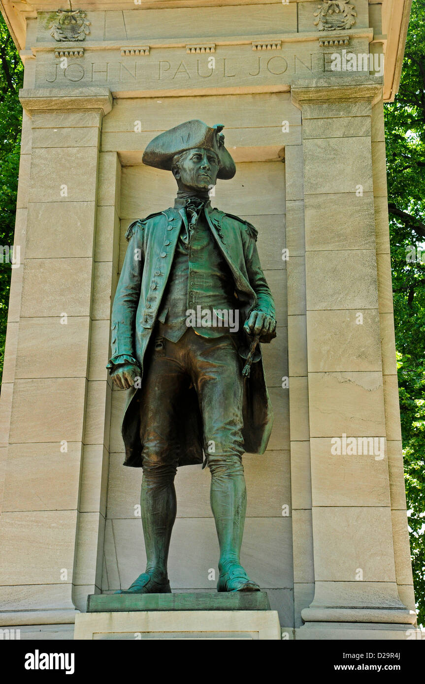 John Paul Jones Statue, Washington, D.C. Stock Photo