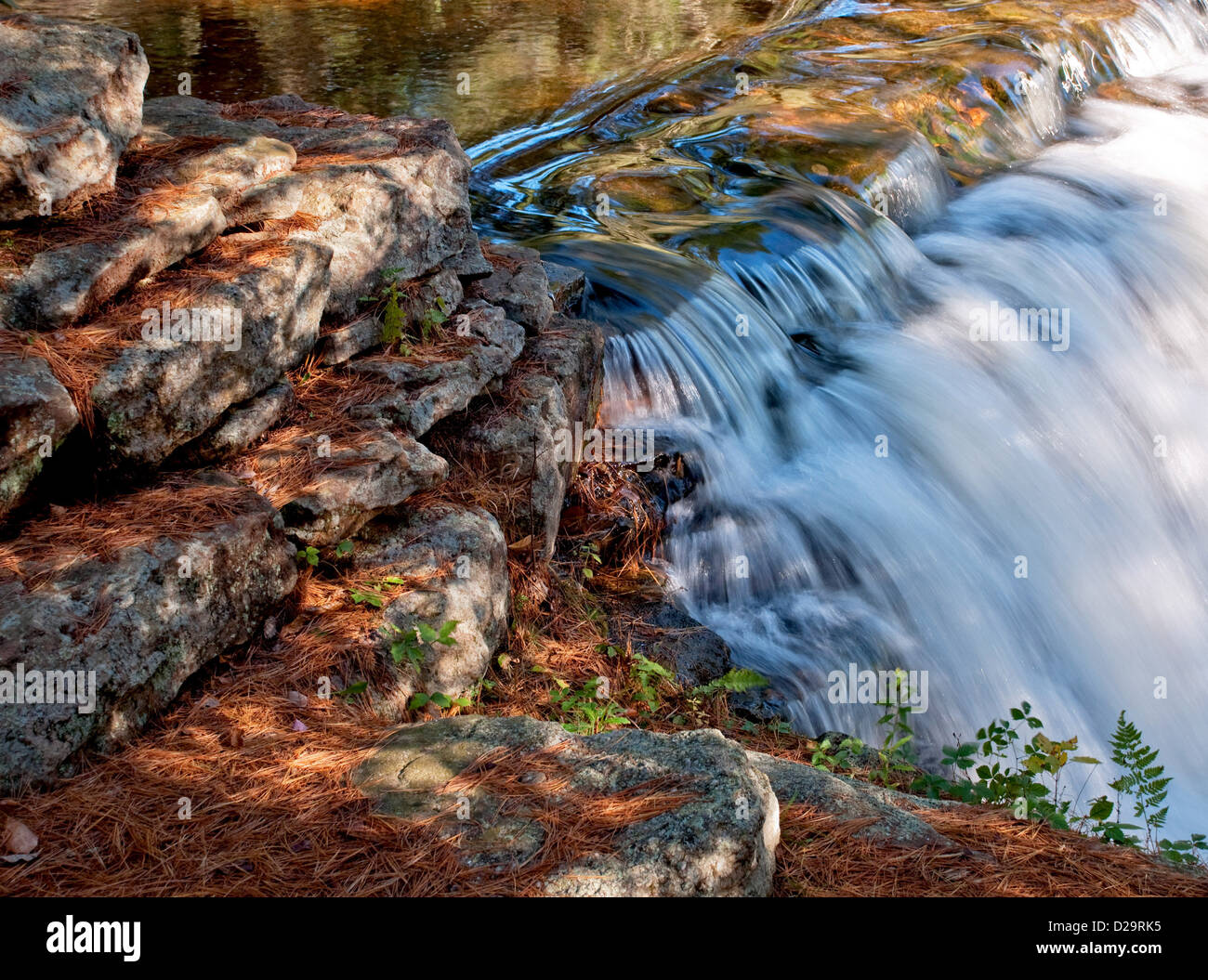 Waterfall in Autumn Stock Photo