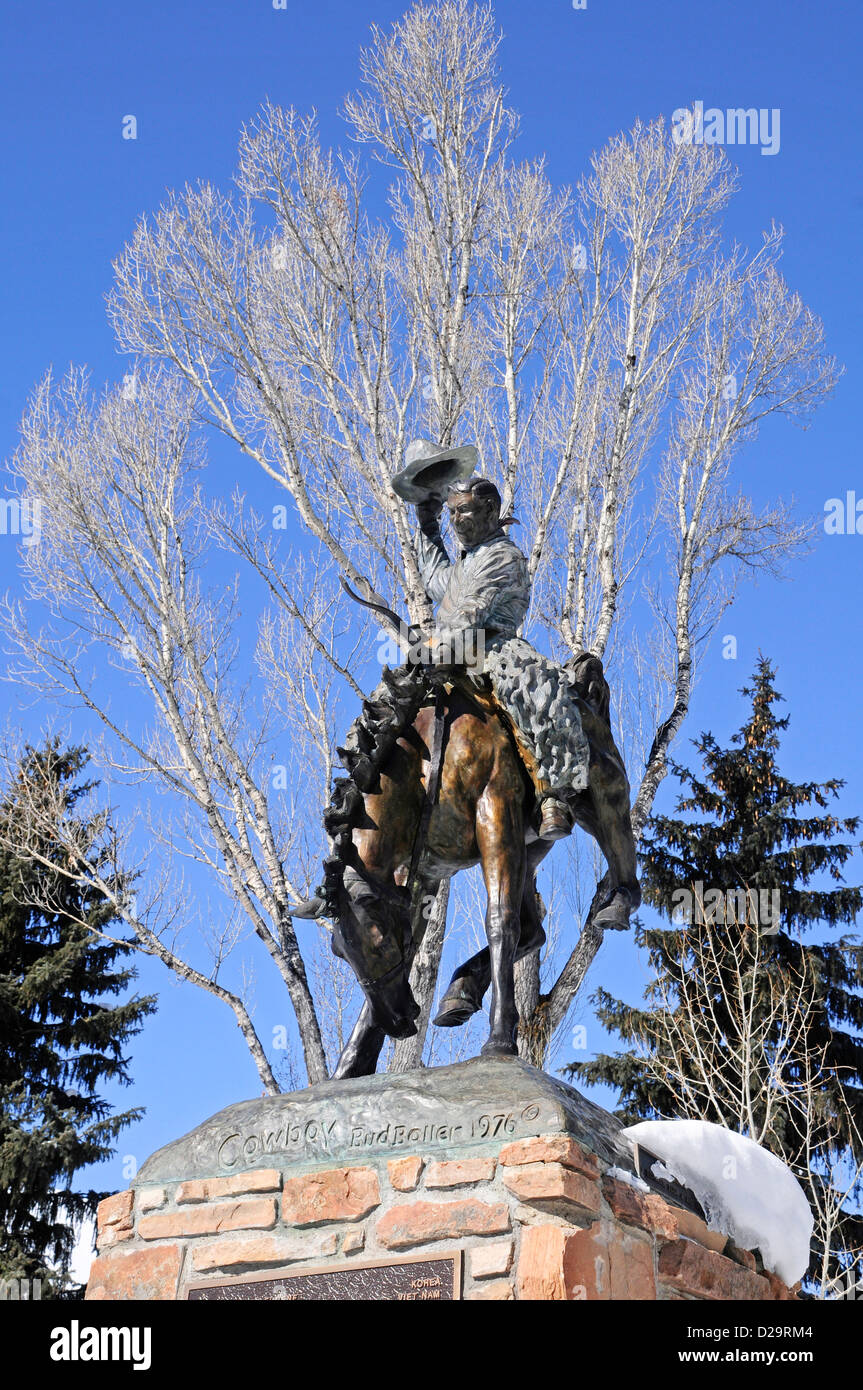 Jackson Hole, Wyoming. Bucking Bronco Statue Stock Photo Alamy