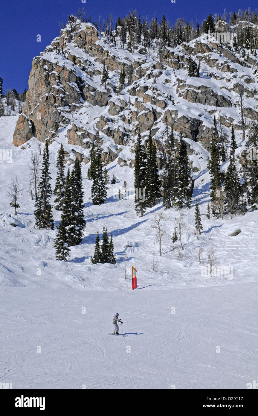 Jackson Hole, Wyoming. Ski Slope Stock Photo