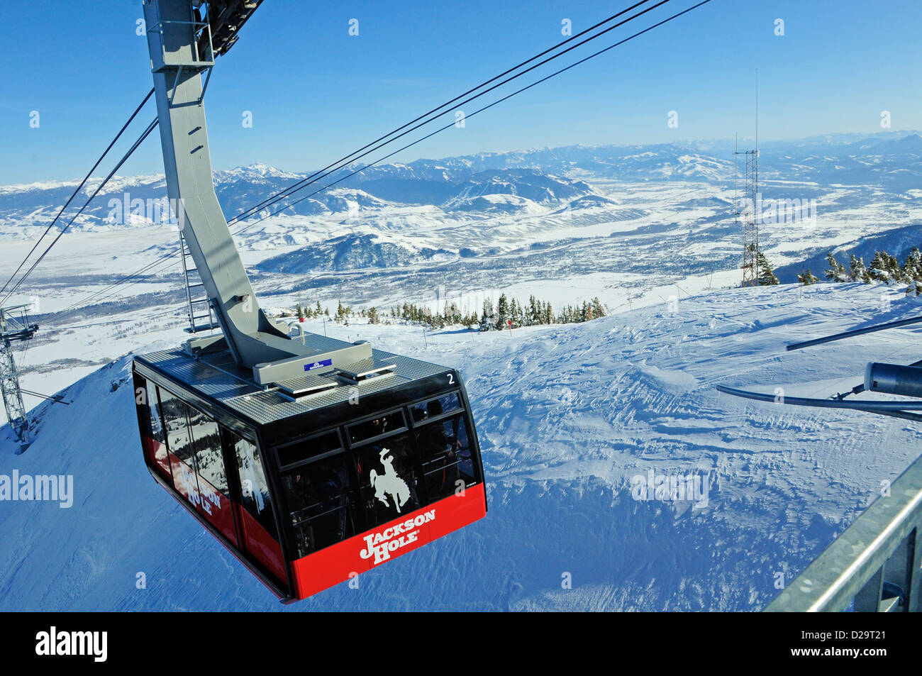 Jackson Hole, Wyoming. Gondola Stock Photo