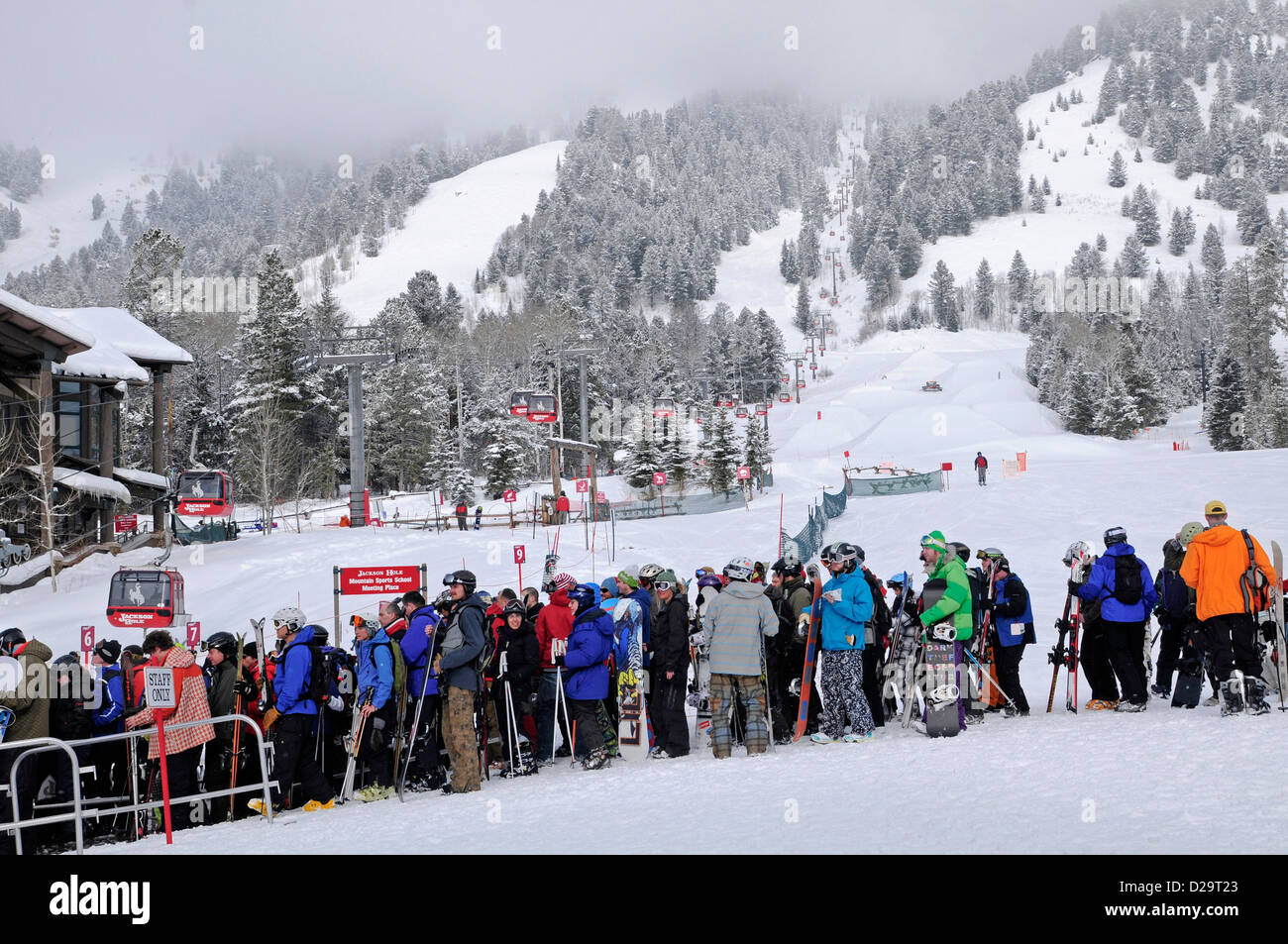 Jackson Hole, Wyoming. Ski Lift Line Stock Photo Alamy