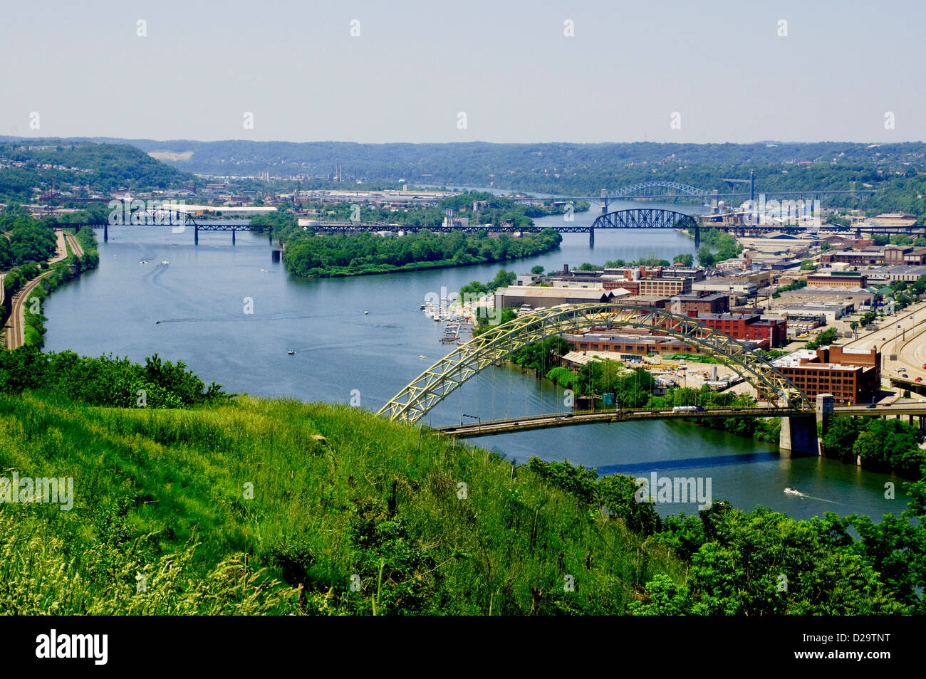 Alleghany river bridges ohio river pennsylvania hires stock