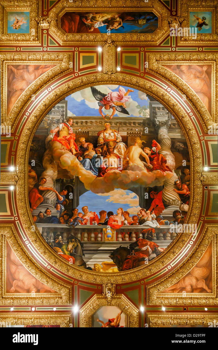 Painting on the ceiling of the Venetian Las Vegas Hotel Stock Photo - Alamy