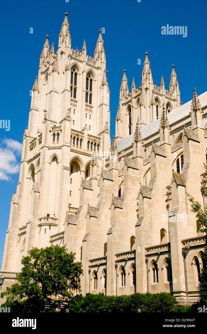Flying Buttresses, National Cathedral, Washington, D.C. Stock Photo