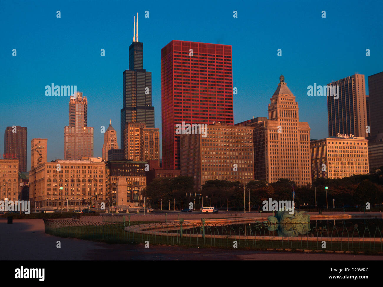 Illinois, Chicago, Skyline From Grant Park Stock Photo - Alamy