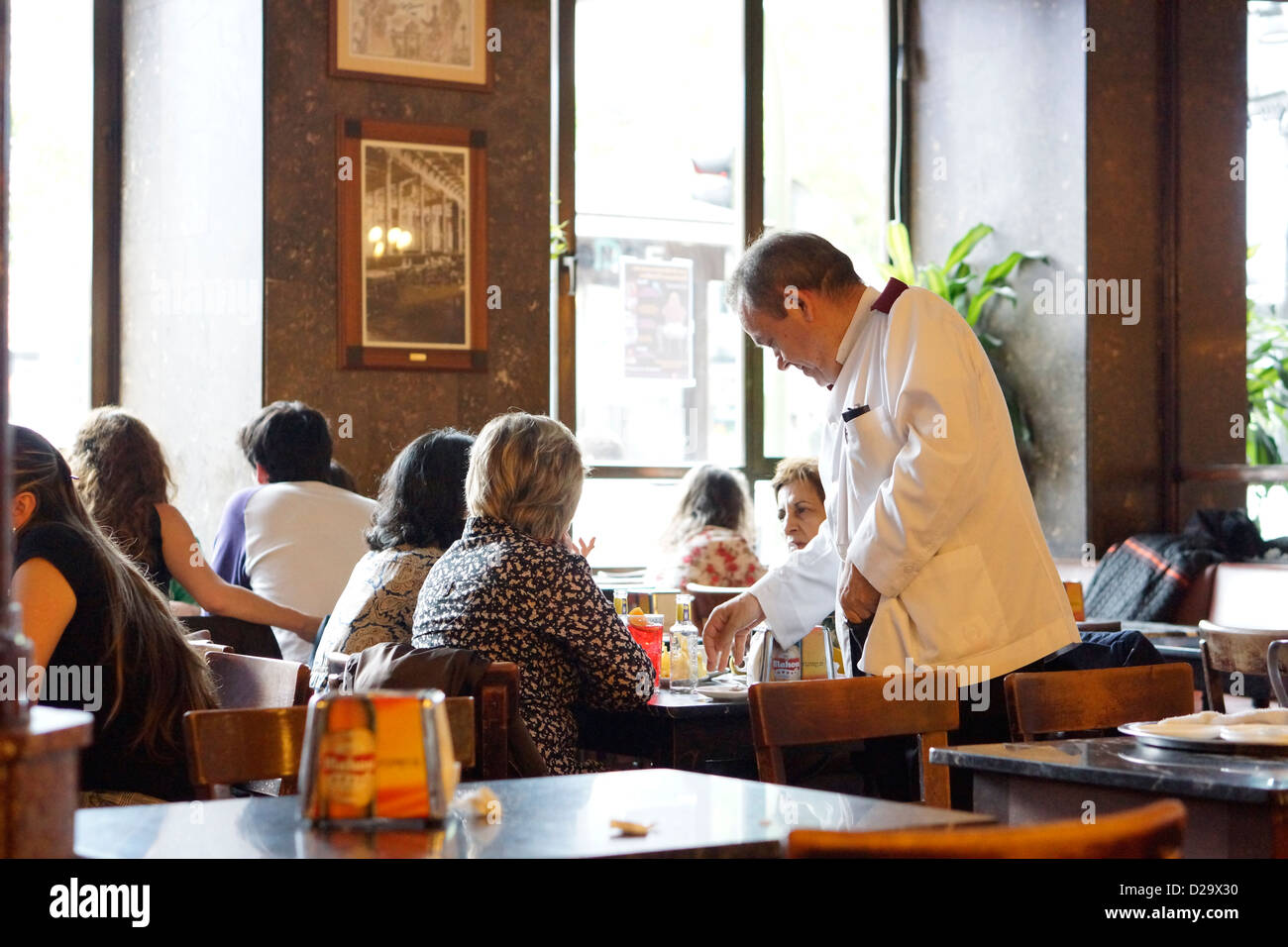 cafe commercial comercial madrid spain interior bar Stock Photo