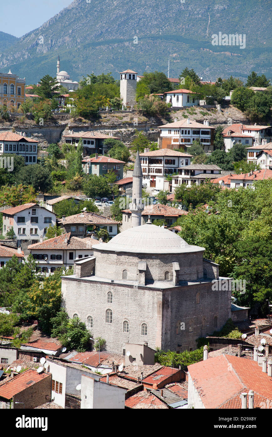 asia, turkey, central anatolia, ancient town of safranbolu, view with koprulu mehmet camii Stock Photo