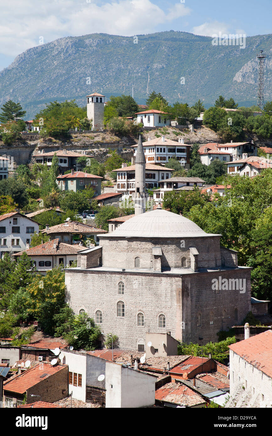 asia, turkey, central anatolia, ancient town of safranbolu, view with koprulu mehmet camii Stock Photo