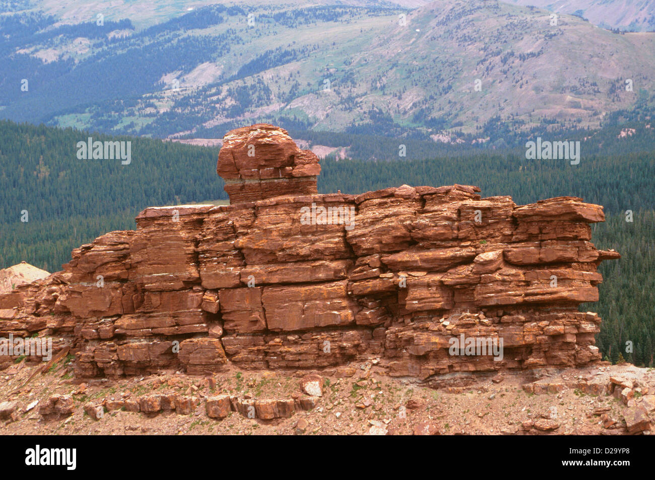 Colorado, Outcrop Of Red Shale/Slate Stock Photo Alamy