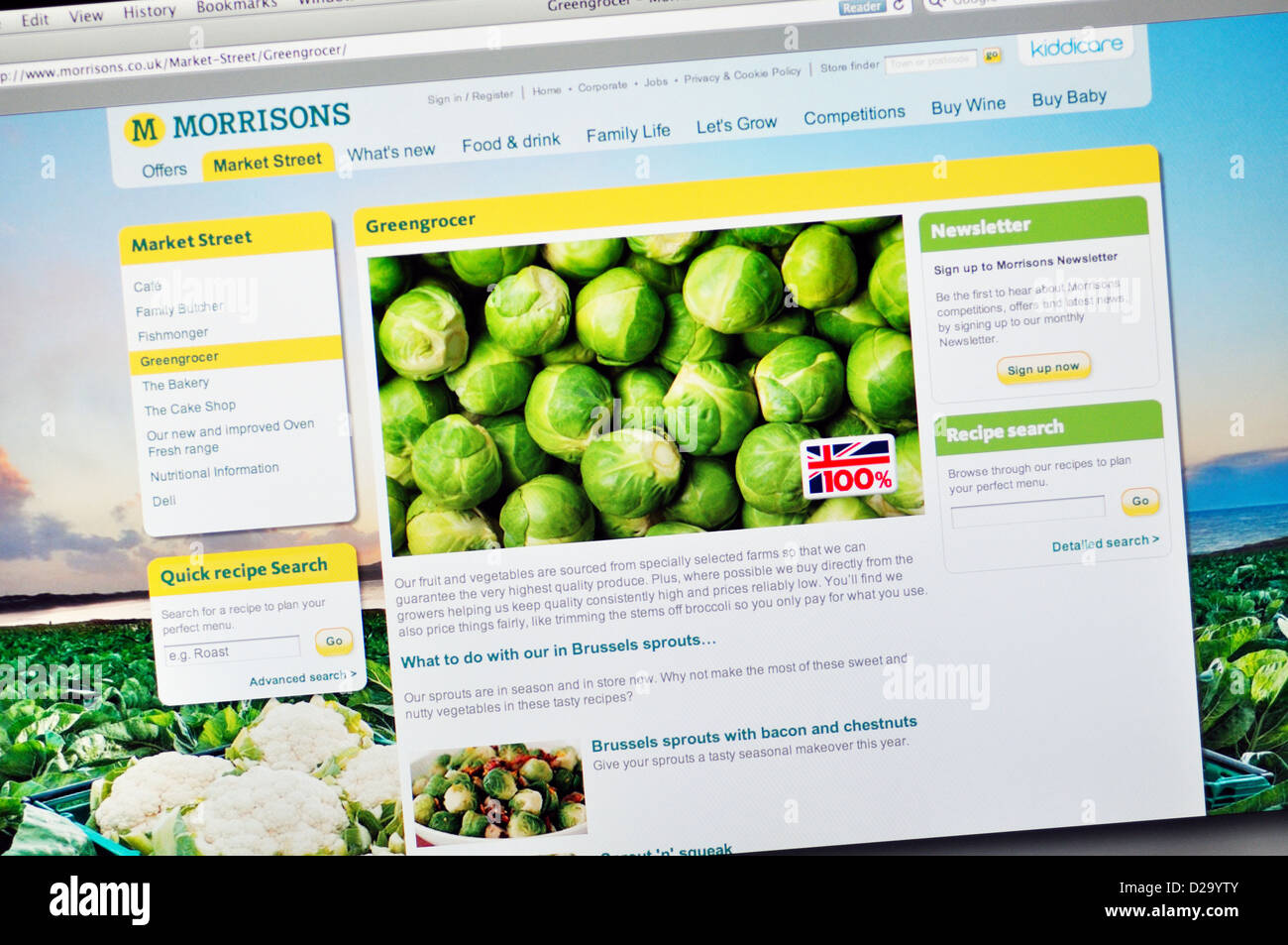Morrisons Supermarket website online grocery shopping Stock Photo Alamy