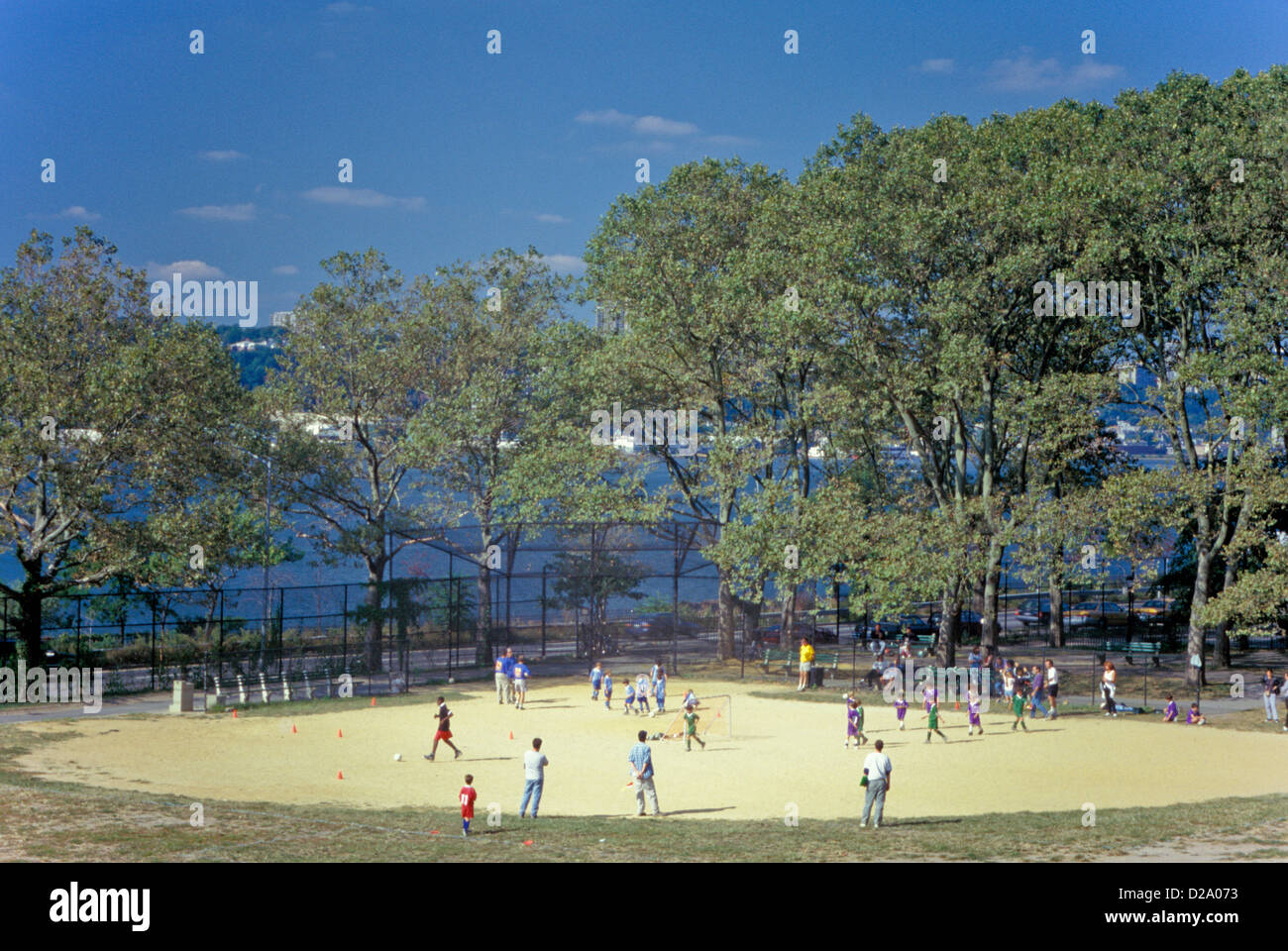 New York City. Riverside Drive Playground. Stock Photo