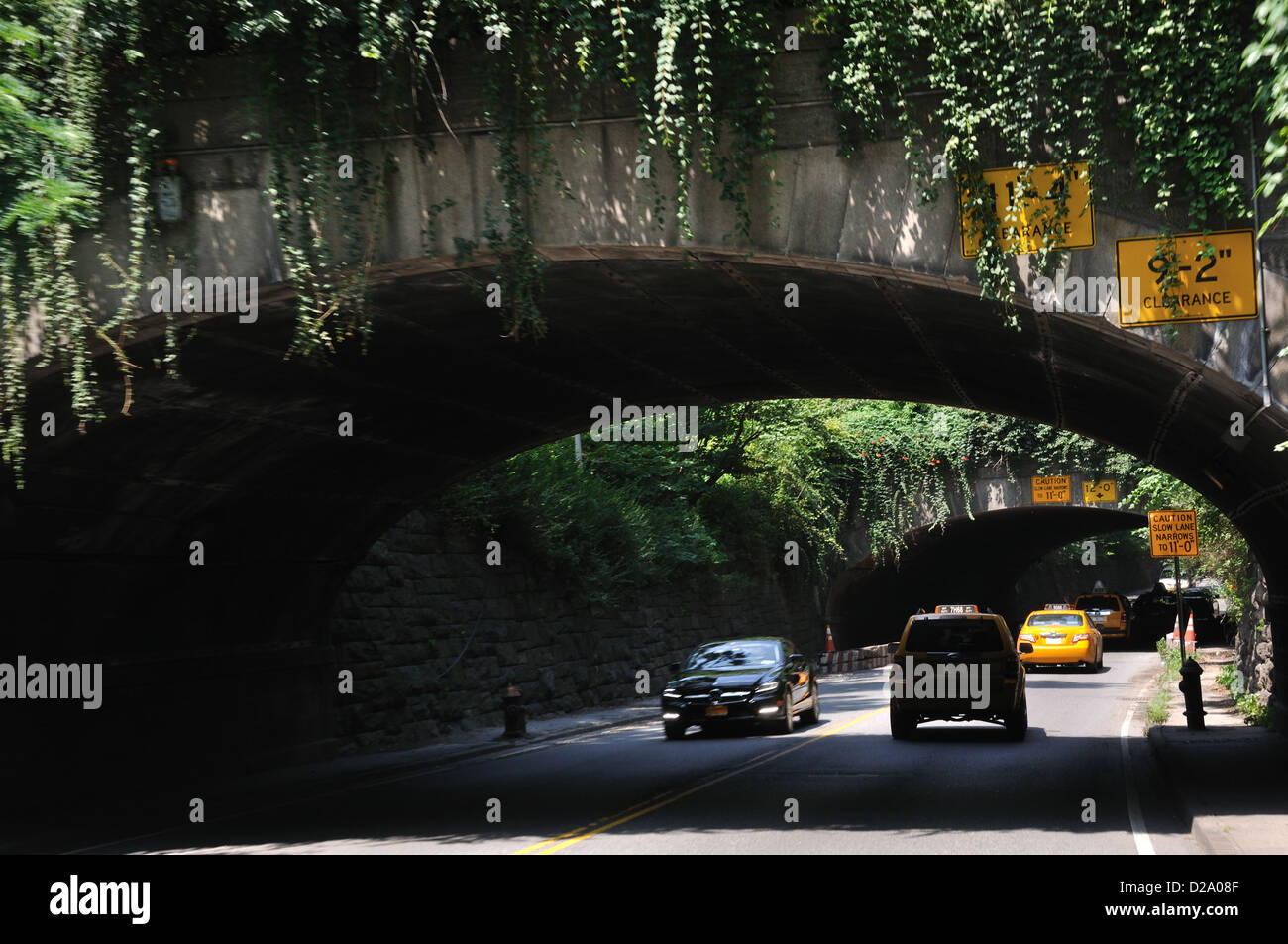 Central Park transit road, New York City, USA Stock Photo - Alamy