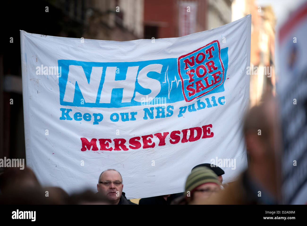 NHS Not For Sale Demonstration March Protest Stock Photo