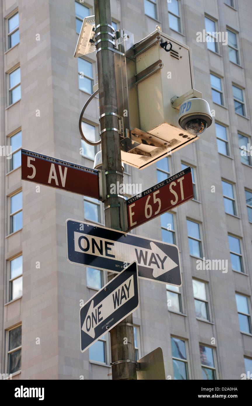 CCTV security camera, New York City, USA Stock Photo - Alamy