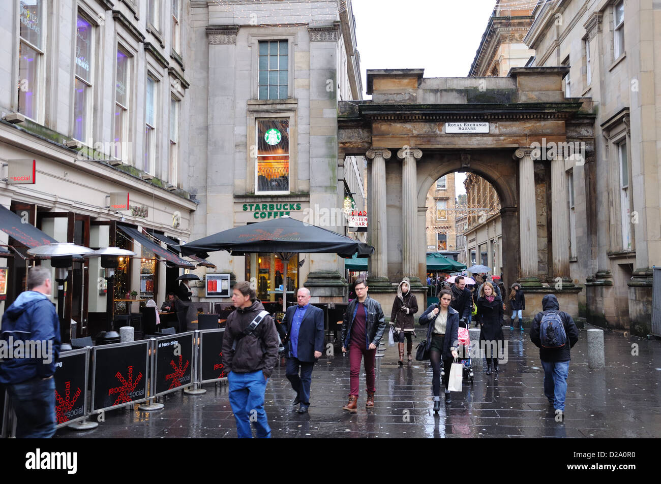 Royal Exchange Square in Glasgow Stock Photo