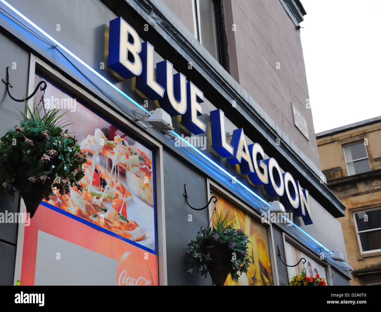 The Blue Lagoon fish and chip shop, Glasgow Stock Photo - Alamy