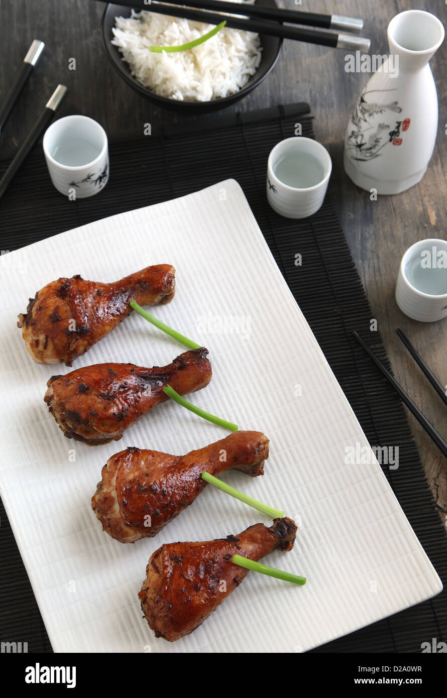 Asianmarinated baked chicken Stock Photo Alamy