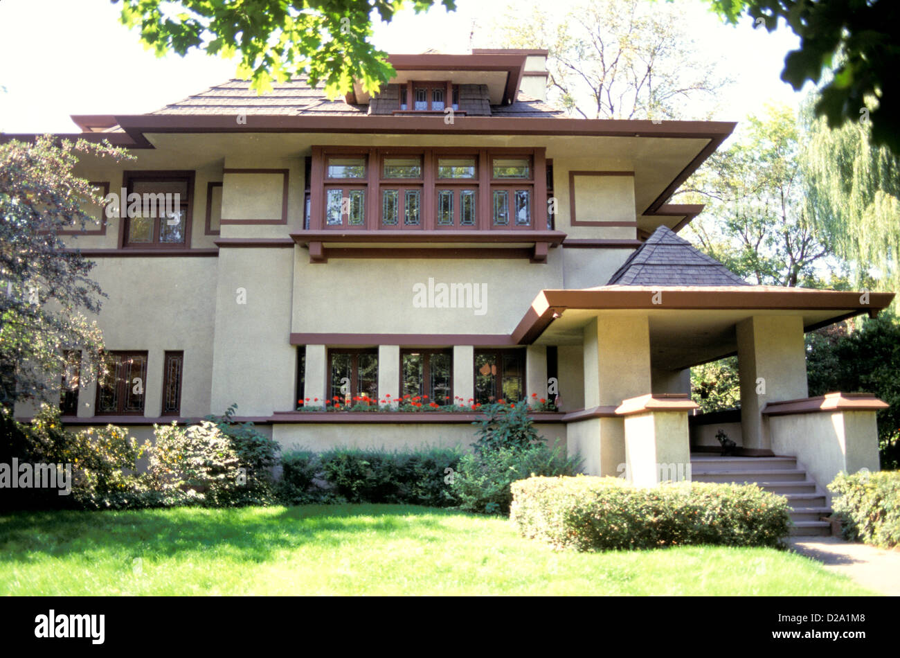 Illinois, Oak Park. Edward R. Hills House Designed By Frank Lloyd