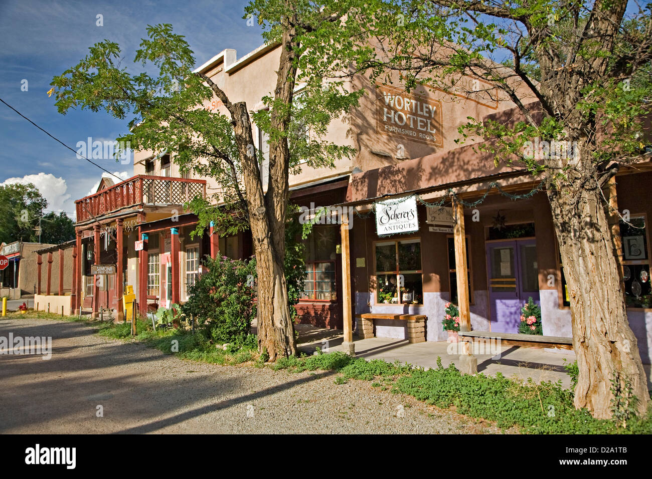 Historic buildings of Los Cerrillos, New Mexico Stock Photo Alamy