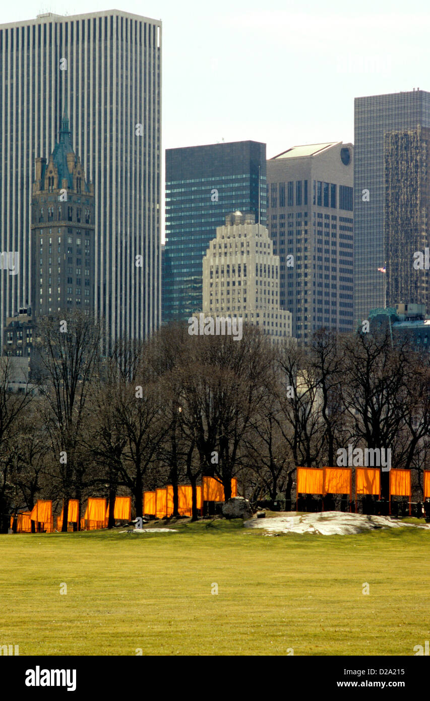 New York. New York City. Central Park. The Gates Christo. The Sheep