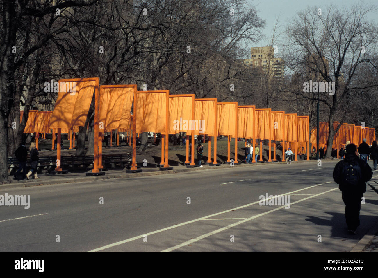 New York. New York City. Central Park. The Gates Christo. West Drive