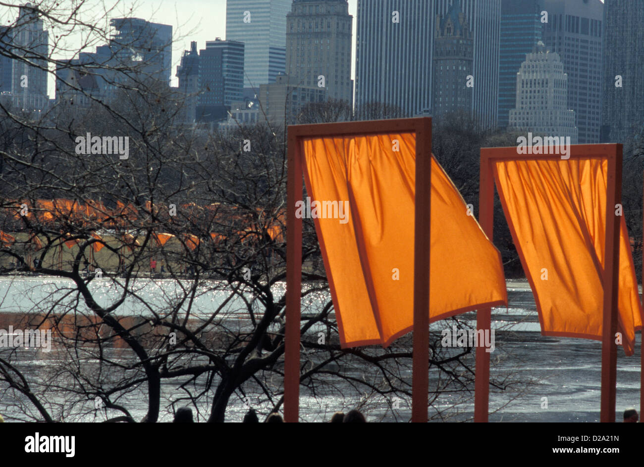 New York. New York City. Central Park. The Gates Christo. Boat Pond