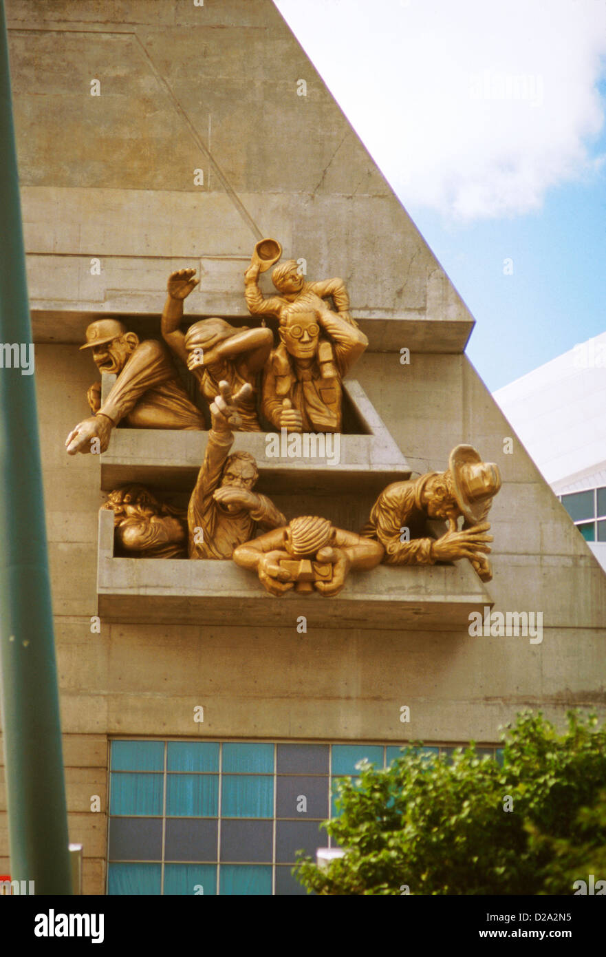 Canada, Ontario, Toronto. Sculpture On Skydome Titled: The Audience. Stock Photo