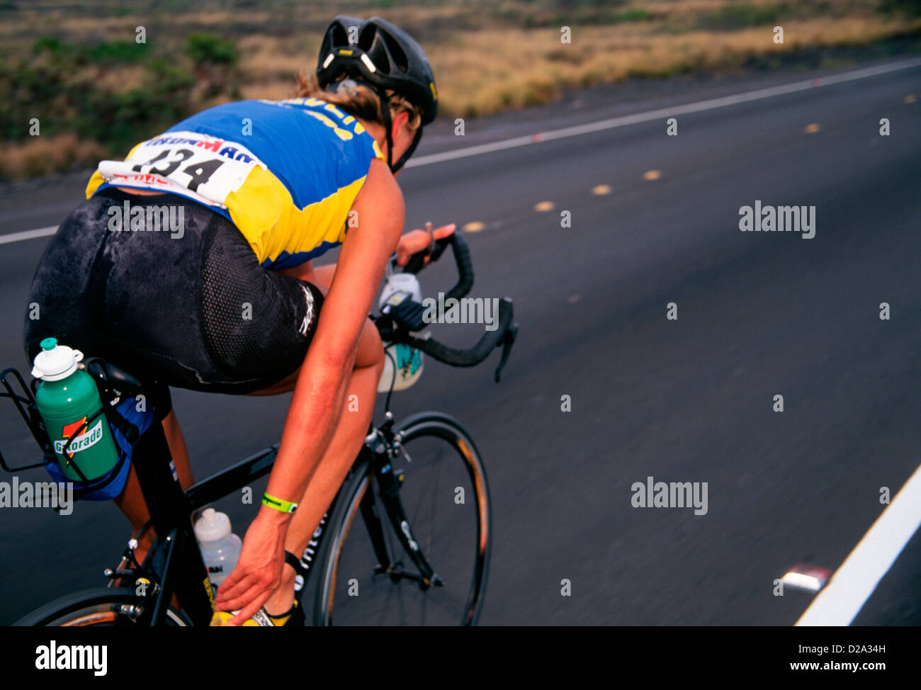 Athelete During The Bike Leg Of The 2001 Ironman World Championship