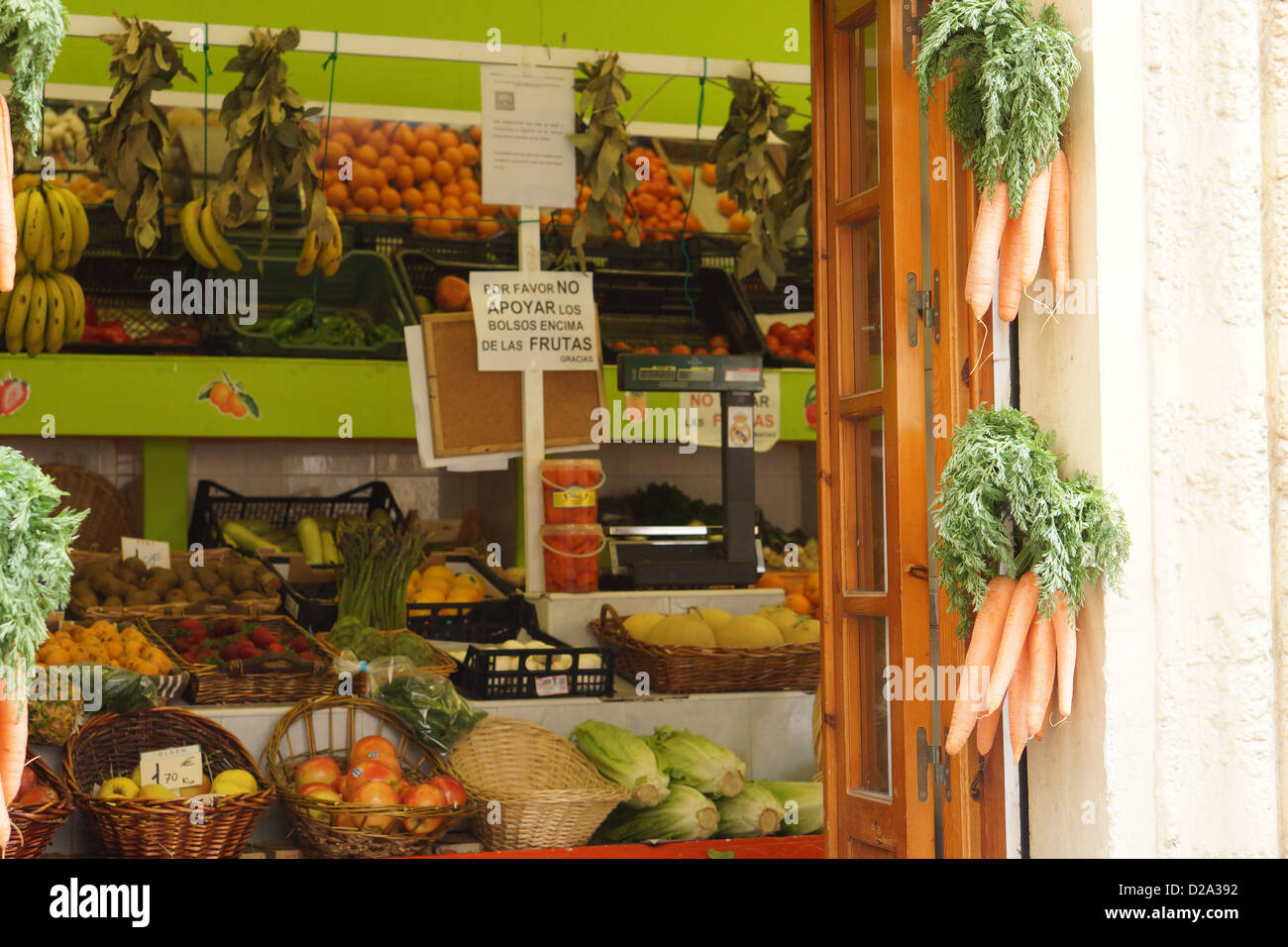 fruit vegetable store spain carrot Stock Photo Alamy