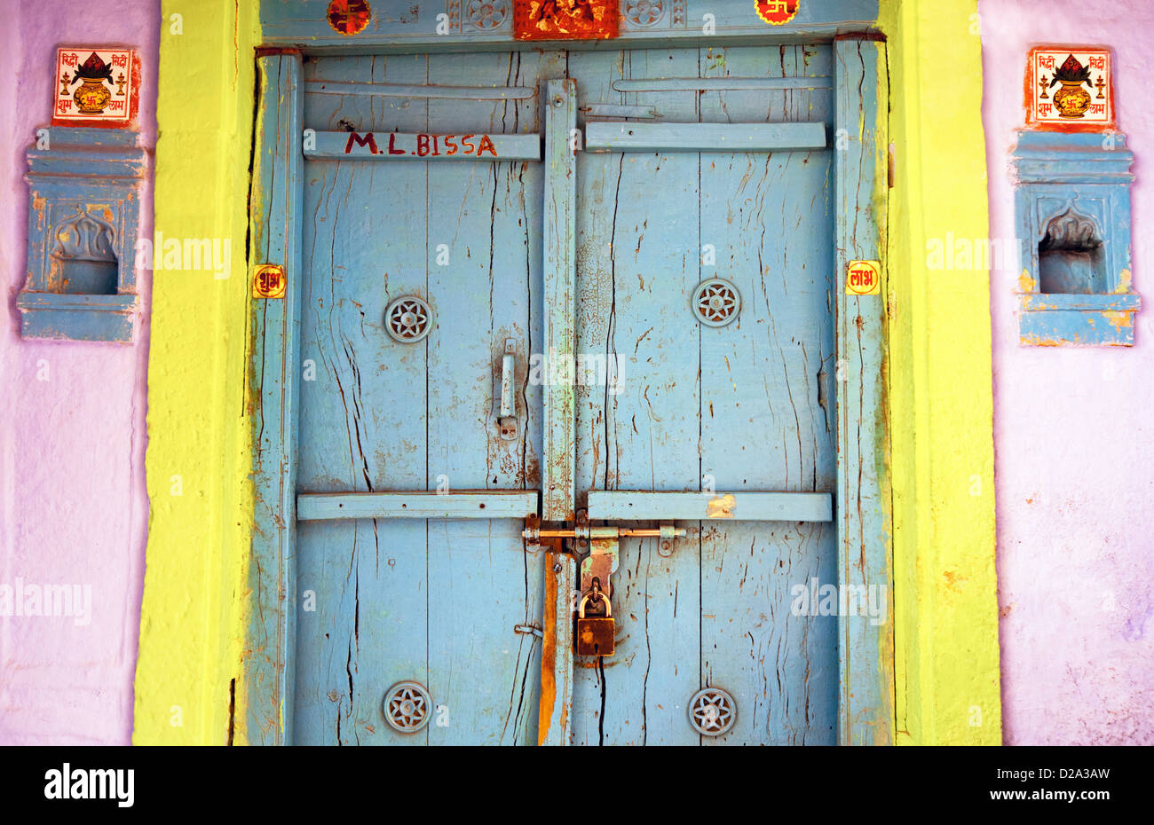 Traditional Door  Jaisalmer Rajasthan India Stock Photo