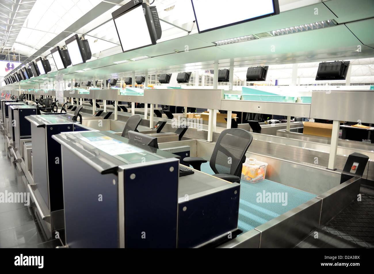 Airport counter at Hong Kong International Airport Stock Photo Alamy