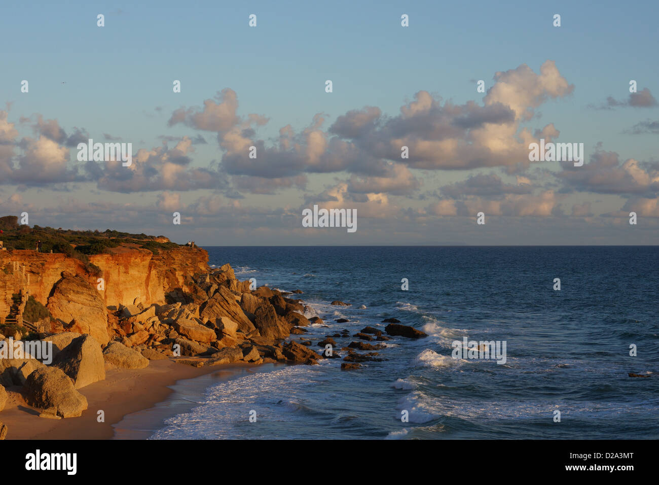 conil cadiz spain andalusia ocean sunset atlantic roche Stock Photo