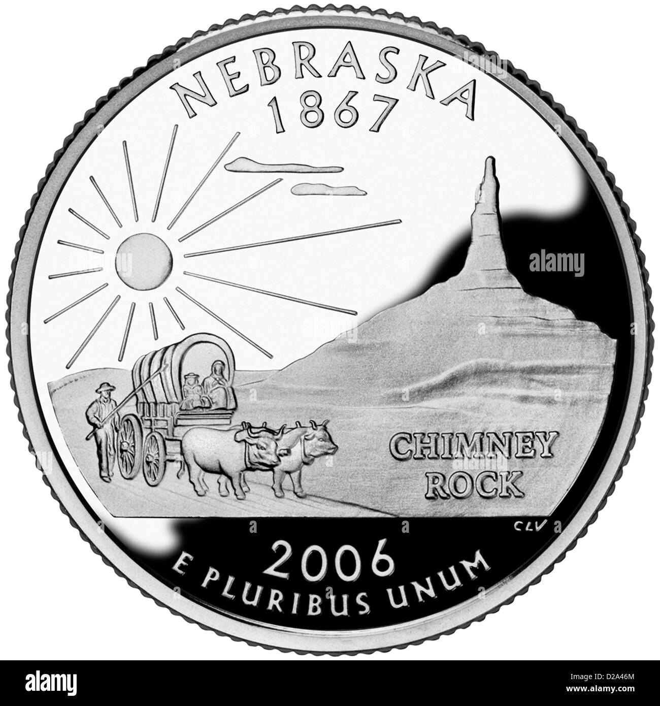 State Quarters, Nebraska Stock Photo