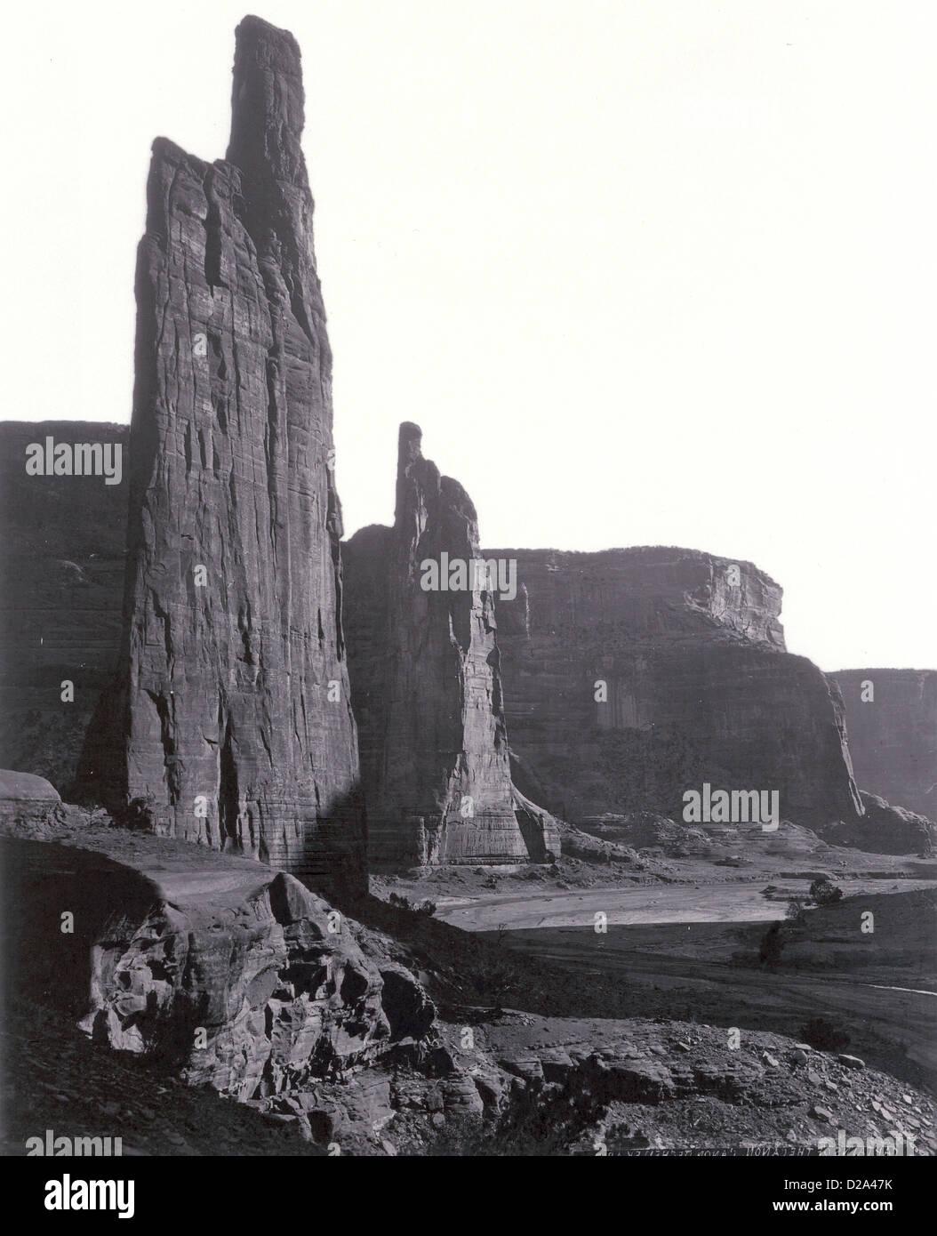 (Old No 115) Captains Canyon De Chelly Canyon Arizona Apache County Canyon De Chelly Quadrangle. 1871 - 1878 Series: Stock Photo