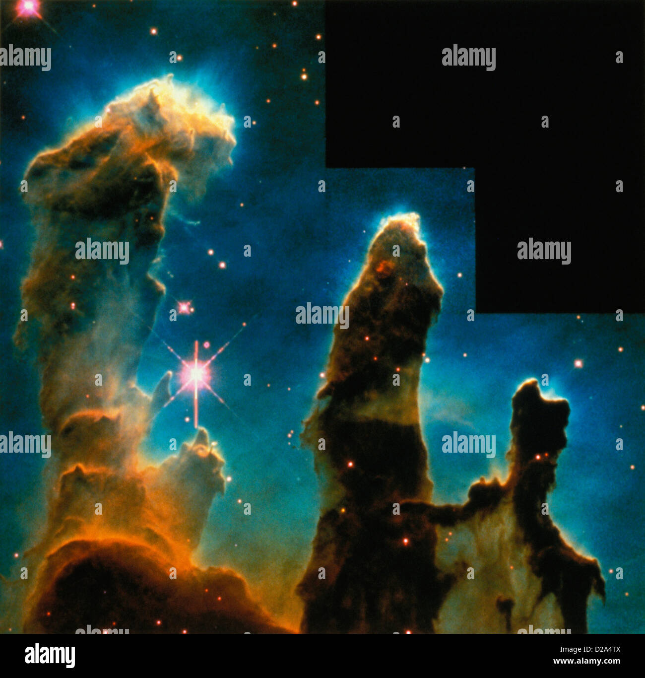 Gas Pillars In Eagle Nebula M16. Stock Photo