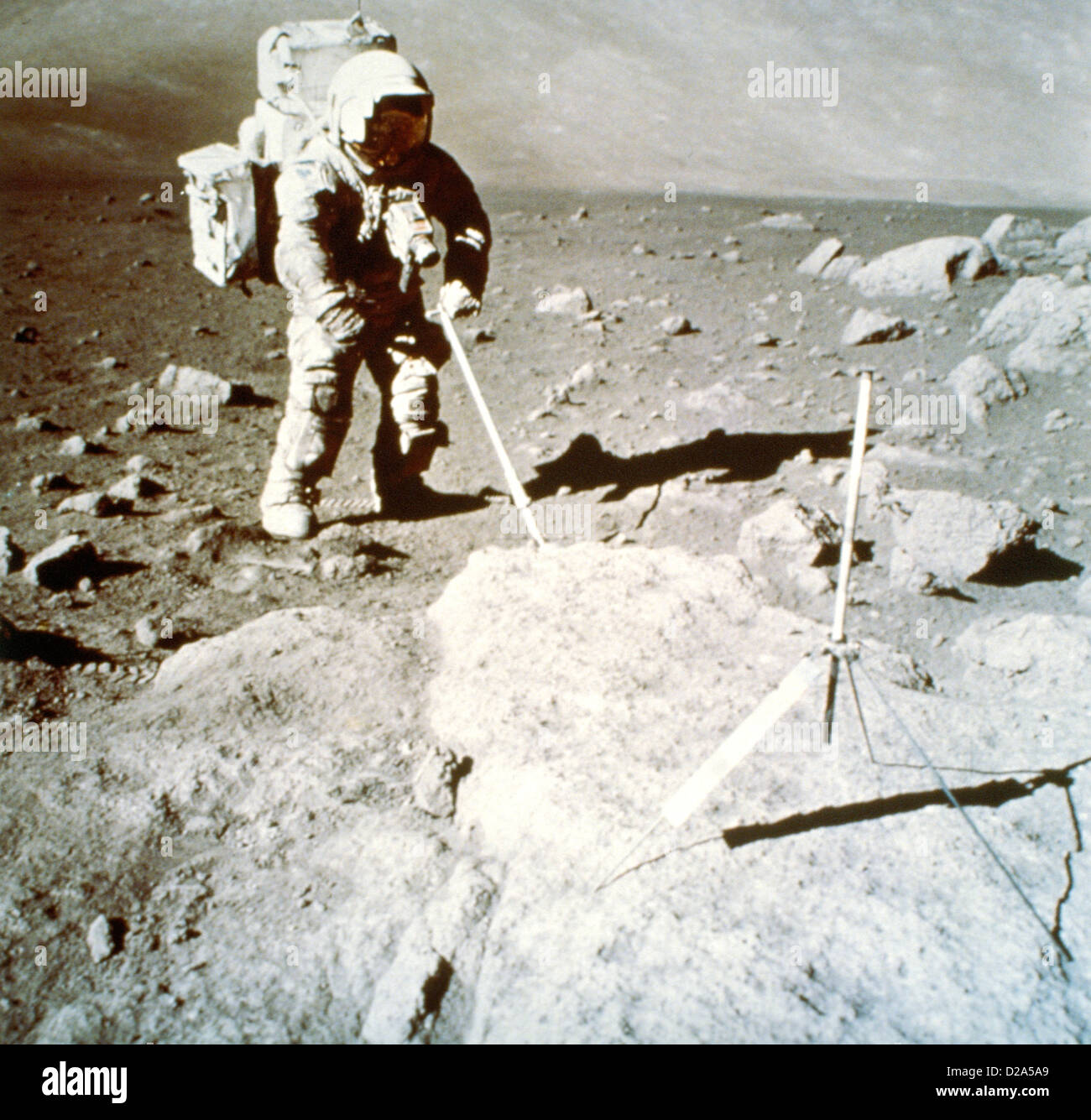 Man On The Moon, Apollo 17, Eugene A. Cernan, 12/72 Stock Photo