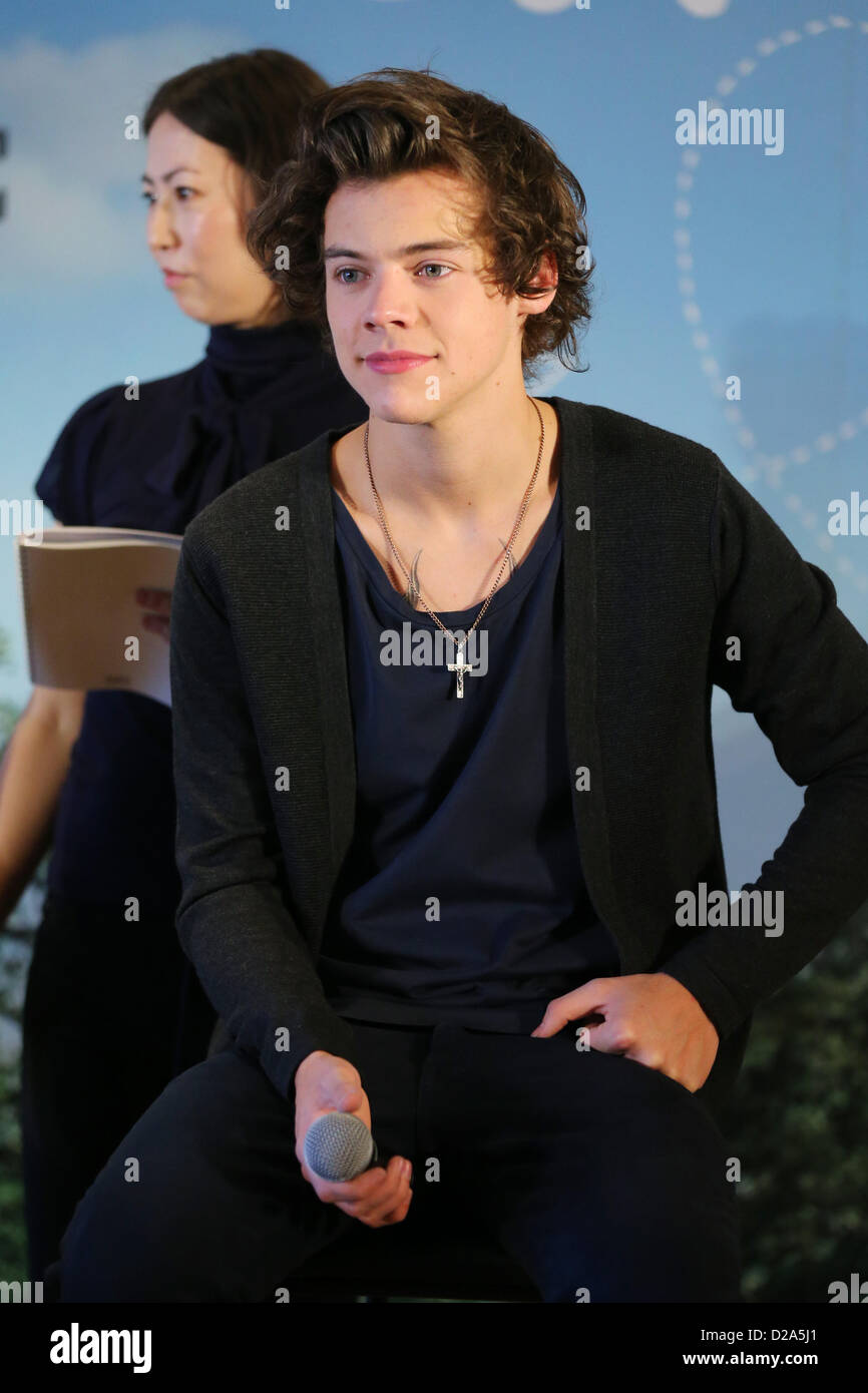 Harry Styles One Direction In Japan January 18th 13 Tokyo Japan One Direction S First Press Conference In Japan To Promote Their New Album Take Me Home The Boy Band Is Here For