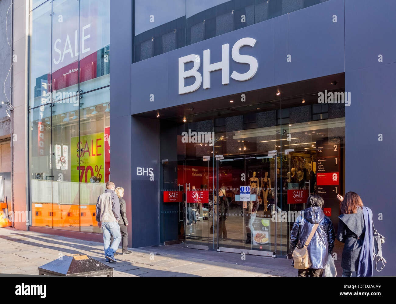 Shoppers at a BHS store during the sales. Stock Photo