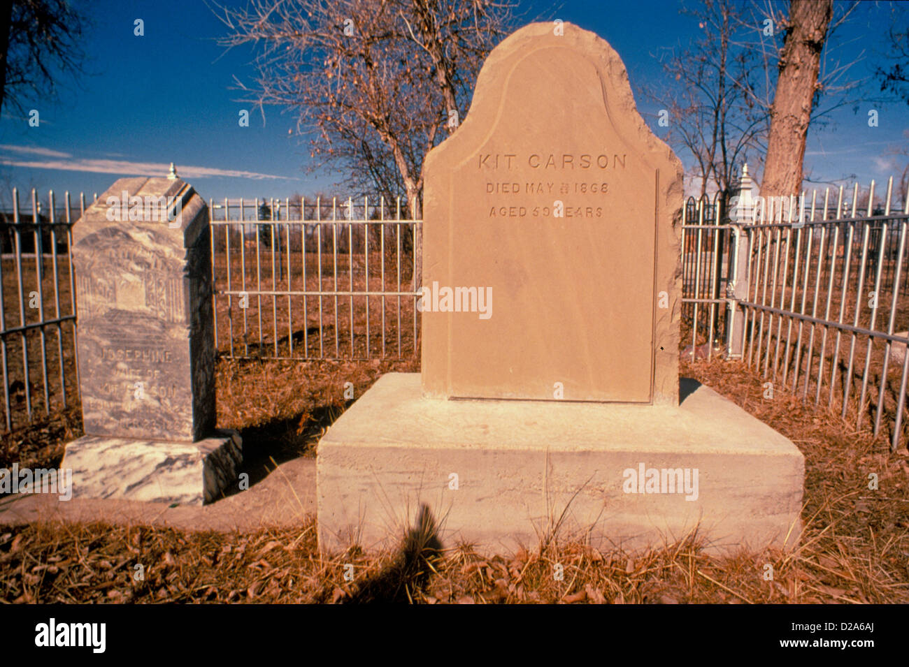 New Mexico, Kit Carson’S Grave Stock Photo