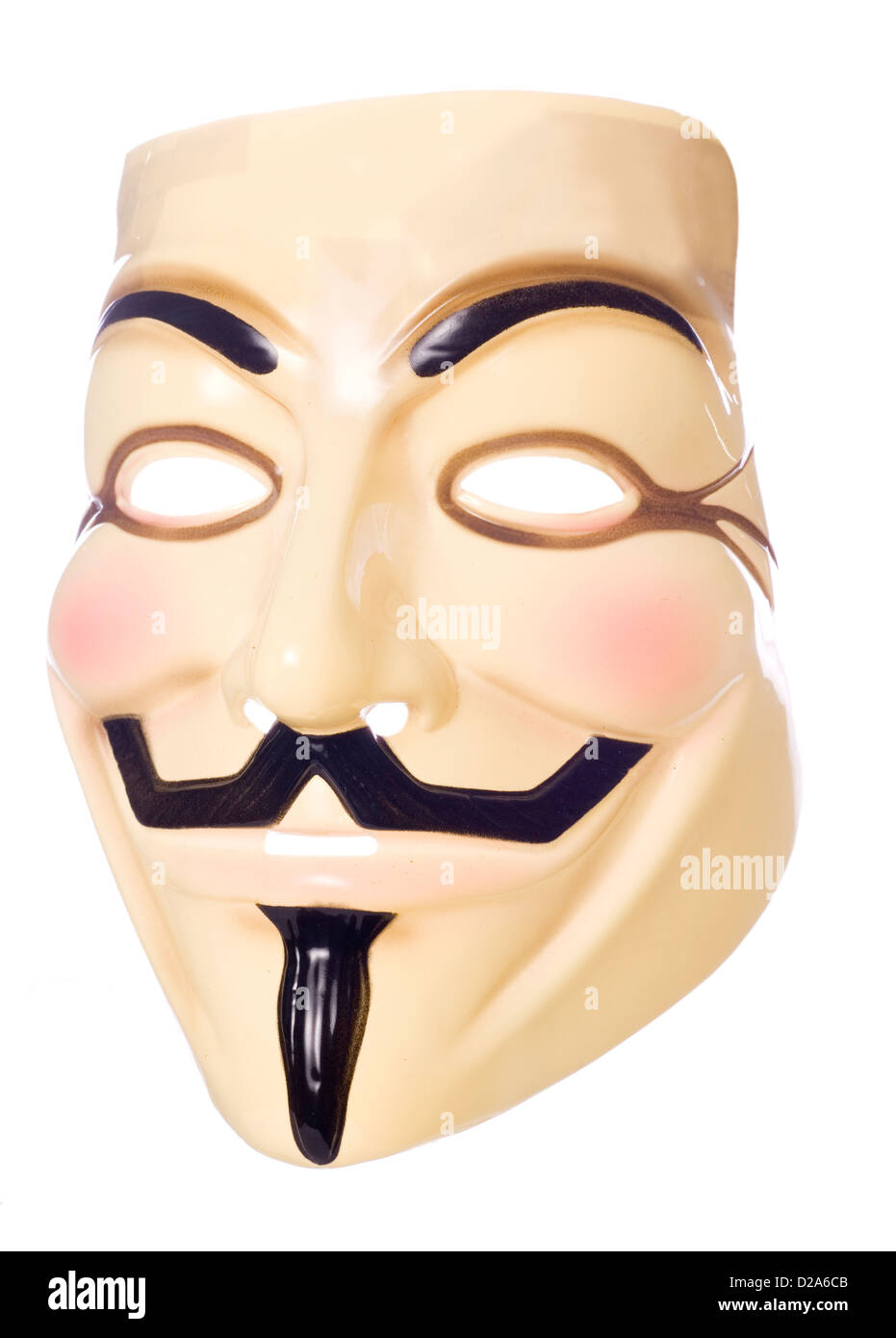 V for Vendetta halloween mask studio cutout Stock Photo