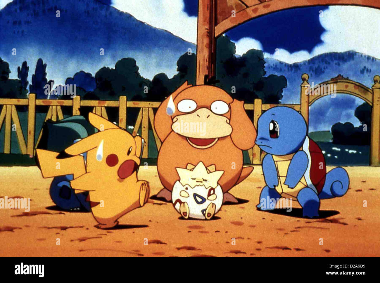 Pokemon - Der Film  Pokemon: First Movie  Pikachu, Psyduck (hinten), Togepy (vorne mitte), Squirtle *** Local Caption *** 1999 Stock Photo