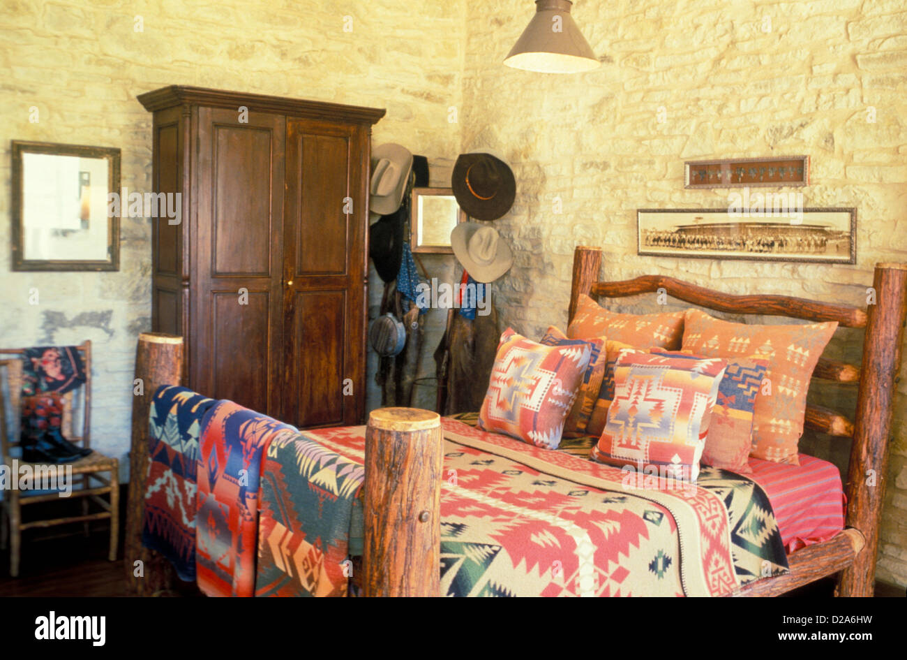 Southwestern Bedroom. Stock Photo