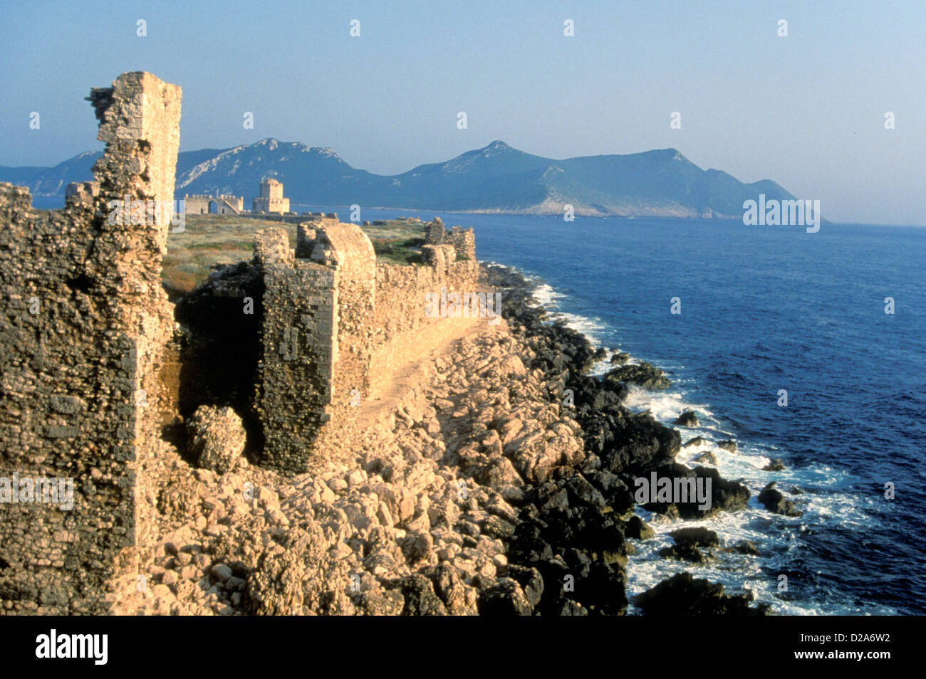Greece, Methone. Scenic View. Stock Photo