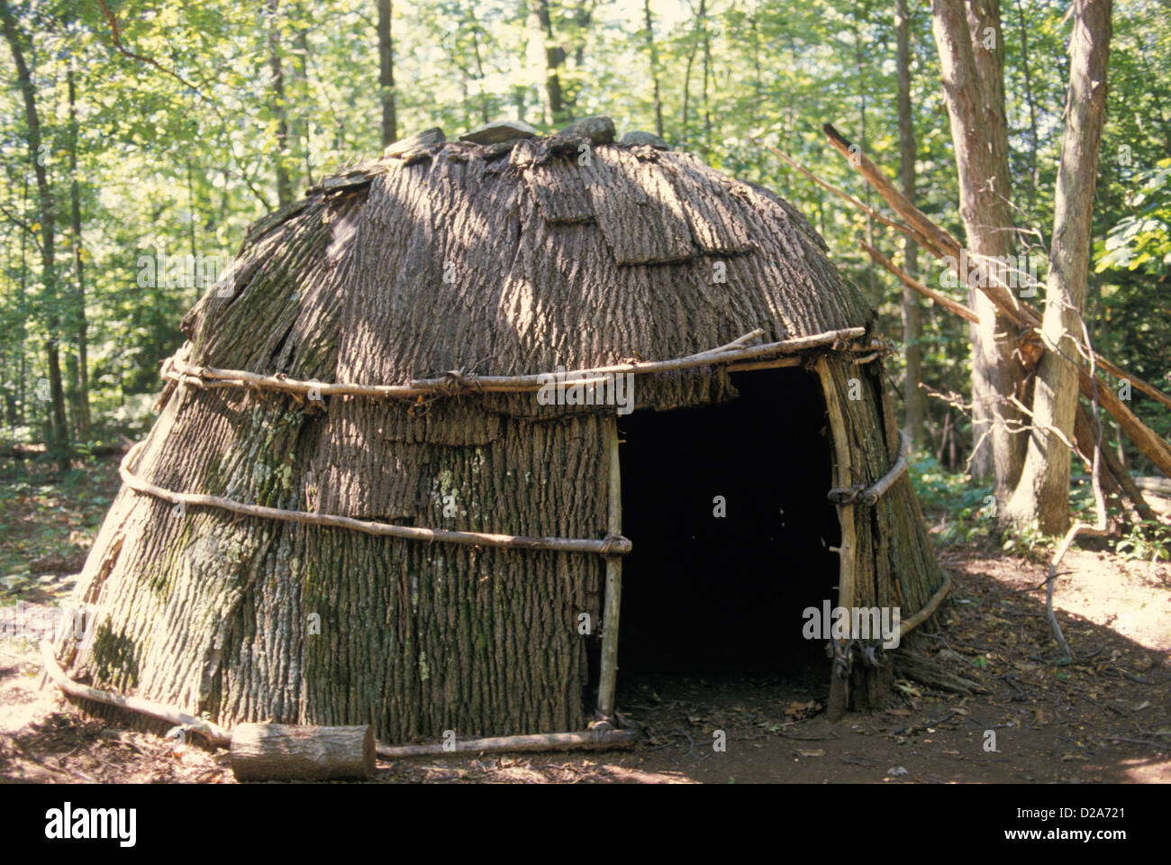 Native American Dwelling, Connecticut Stock Photo