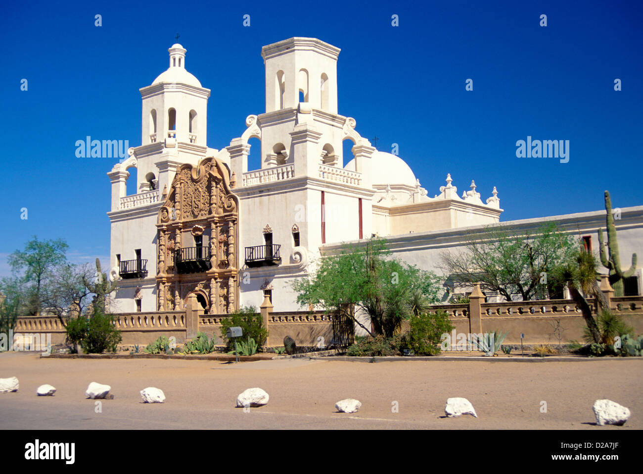 Arizona, Tucson. San Xavier Del Bac Mission (Exterior Stock Photo - Alamy