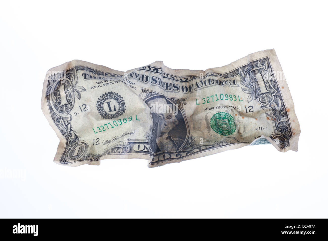 Berlin, Germany, crumpled U.S. dollar bill Stock Photo